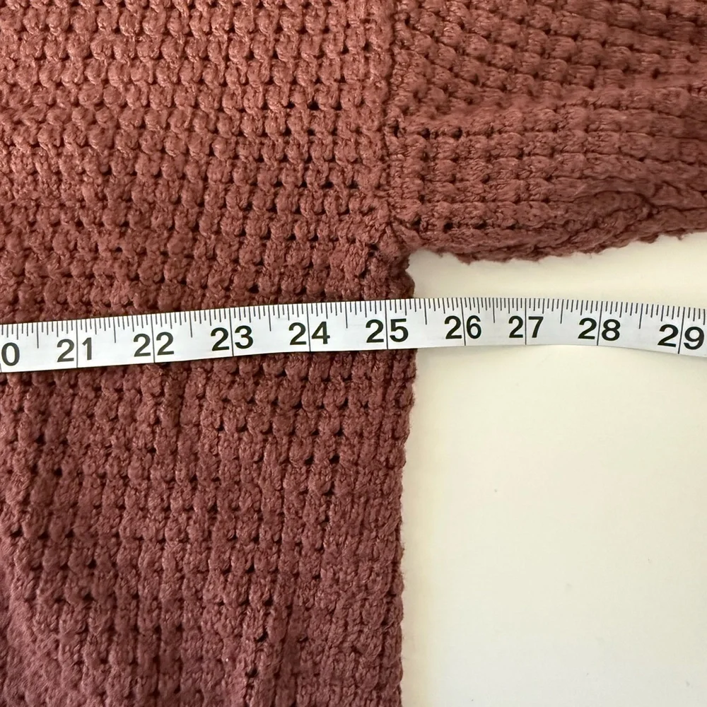 Maurices Mesh Button Front Cardigan Sweater Burgundy Open Knit Xlarge Women’s